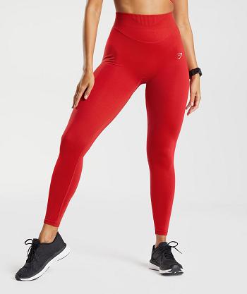Dámské Legíny Gymshark Sweat Seamless Sculpt Červené | CZ 4010ZUT